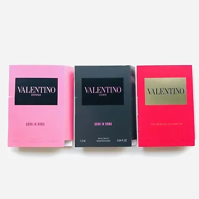 3pc Valentino Fragrance Perfume Spray Sample Set- Voce Viva Born In Roma Uomo • $21.99