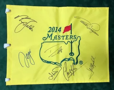 £999.99 • Buy 2014 Masters Golf Flag Signed Autograph 7 EUROPEAN Winners AFTAL COA GARCIA LYLE