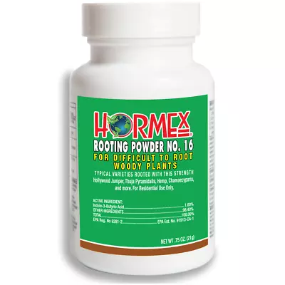 Hormex Rooting Powder #16 - For Difficult To Root Woody Plants - 1.6% IBA • $22.99