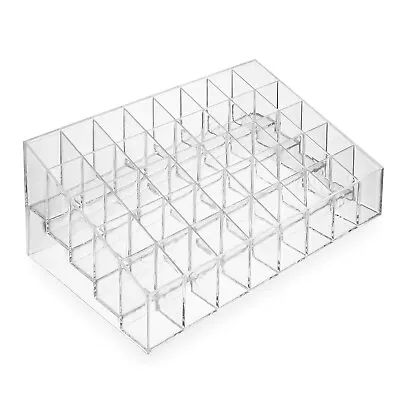 Acrylic Lipstick Organizer Stand - 40 Slot Cosmetic Display Makeup Case - Clear • $8.99