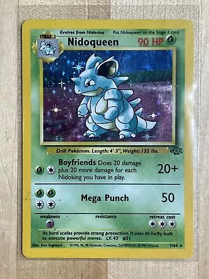 Vintage 1999 Nidoqueen Jungle 7/64 Holo Rare Pokémon TCG Holofoil Card MP • $12.49