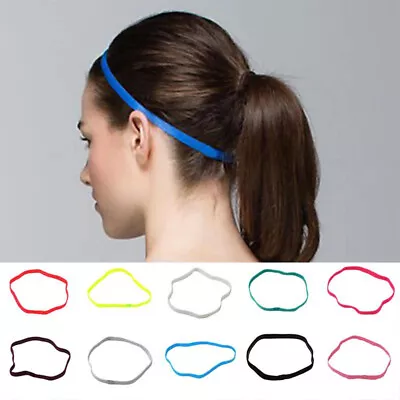 Mens Womens Anti-slip Sports Headband Hair Bands Sweatband Elastic Hair Bands • £2.27