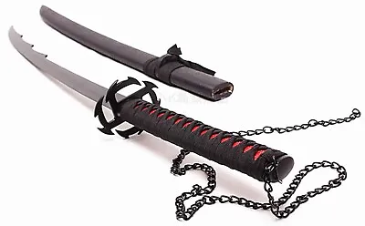 S0462 Bleach Ichigo Kurosaki Tensa Zangetsu Zanpakuto Sword Bulged Black 41.1  • $59.71