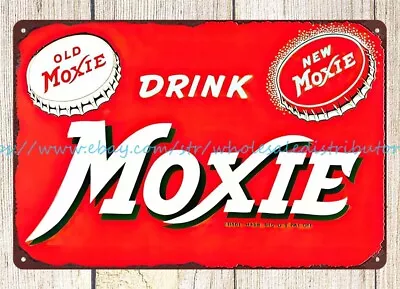 Home Decor Collectibles 1950's Moxie Metal Tin Sign • $18.90