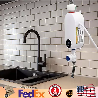 Tankless Water Heater110V 3500W Mini Electric Tankless Instant Hot Water Heater • $66