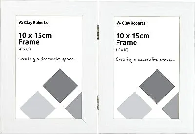 Double Photo Frame 6 X 4 Brown Black White Grey 6x4 Twin Multi Picture Frame • £5.69