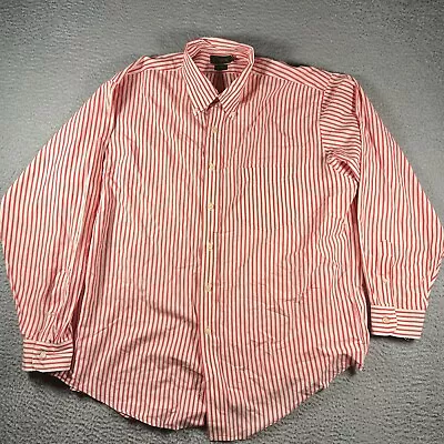 J. Crew Dress Shirt Mens 17 - 35 Striped Long Sleeve Button Down Classic • $16.95