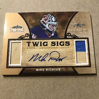 Mike Richter NY Rangers 2016-17 Leaf Lumber Kings Twig Sigs /10 Auto • $79.99