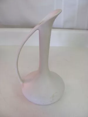 Van Briggle White Spouted Tall Pitcher Ewer Vase 11  Colorado Springs 80s MCM • $39.99