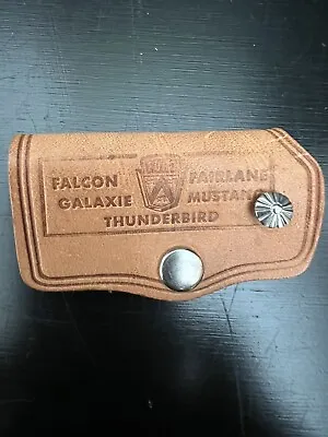 RARE Vintage Ford Leather Keychain Mustang Fairlane Falcon Galaxy Thunderbird • $70