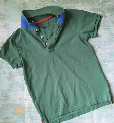 Mini Boden Unisex 7-8 Short Sleeve Polo Shirt Mint Green Pink Flip Collar  • $10