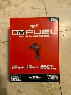 Milwaukee M18 Fuel 1/2” Drill/Driver Cordless 2903-20 New (Tool Only) • $100