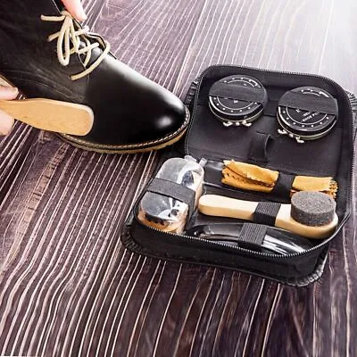 £9.43 • Buy Cleaning Tools Cloth Shoe Polish Leather Care Shoes Shine Brush Shoe Care Kit