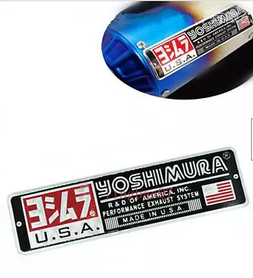 Aluminum 3D Motorcycle Exhaust Pipe Sticker Yoshimura USA Emblem Racing Decal • $4.39