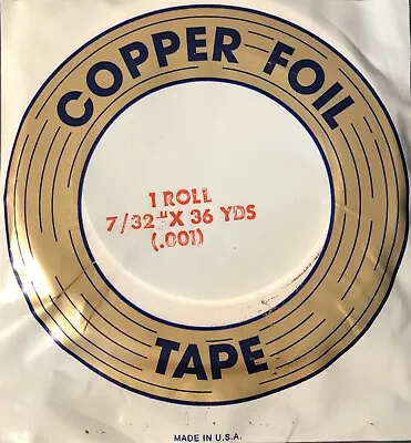 7/32  Copper Backed EDCO COPPER FOIL .001 Glass Art STAINED GLASS SUPPLIES • $15.95