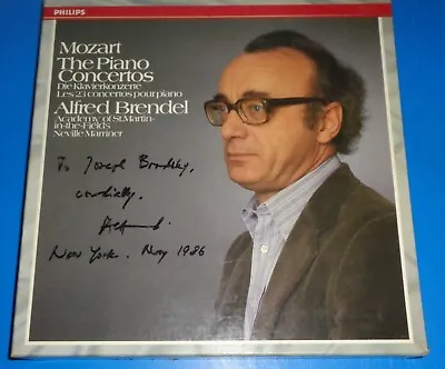 Alfred Brendel/Marriner MOZART 23 Piano Concertos  Philips 412 856-1 AUTOGRAPHED • $200