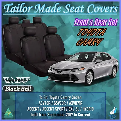 Leather Look Seat Covers For Toyota Camry Sedan (inc. Hybrid): 09/2017 - Current • $385
