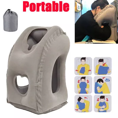 $9.99 • Buy Inflatable Travel Pillow For Airplane Neck Air Pillow For Sleeping Car Office AU