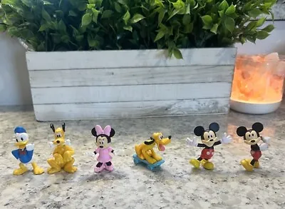 Disney Figures Mickey Mouse Minnie Mouse Pluto Donald & Goofy Cake Toppers • $8.99