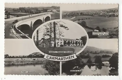£2 • Buy Carmarthen 1950s/1960s Multiview RP Postcard Carmarthenshire Wales 116c