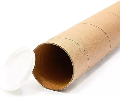 50 - 2  X 24  Round Cardboard Shipping Mailing Tube Tubes With End Caps • $88.80