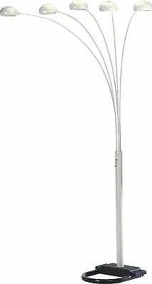 84  Tall 5 Adjustable Arm Arch Arching Dimmer Switch Floor Lamp Light White • $165.99
