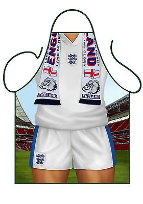 £9.95 • Buy Men's Fun Novelty Apron, England Football Player In Kit, Come On England,bbq Etc