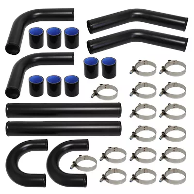 Universal Turbo Boost Intercooler Pipe Kit 2.36  60mm 8 PCS Aluminum Piping  BK • $295.90