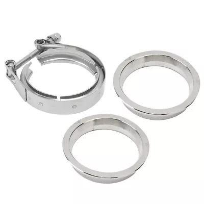 ✈ Car V Band Clamp Exhaust Downpipe Flange Kit 304 Stainless Steel(3.0inch / • £23.69