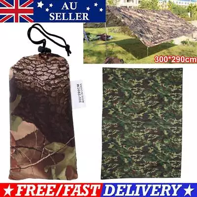 Waterproof Army Camo Tent Tarp Sheet Canopy Awning Rain Cover Outdoor (3 X 2.9m) • $22.58