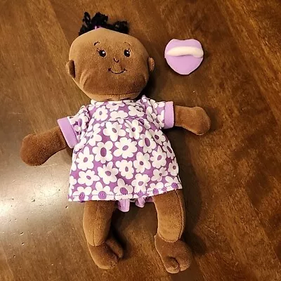 Manhattan Toy Wee Baby STELLA 12  Plush Doll African American Pacifier Dress • $26.99