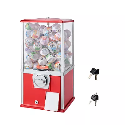 VEVOR 21 H Gumball Machine Vending Coin Bank Vintage Gumballs Dispenser PS Red • $99.99