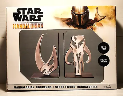 Disney Star Wars The Mandalorian Book Ends Metal Décor 6in X4.7on X9.3in New • $64.95