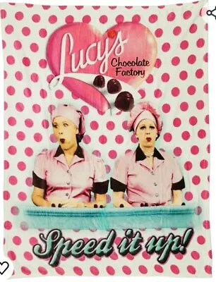 I Love Lucy Chocolate Factory Throw Blanket - 50  X 60  NEW  • $8