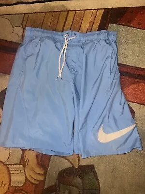 Vintage Nike Blue Polyester Swim Trunks Board Shorts Mens  XL • $19