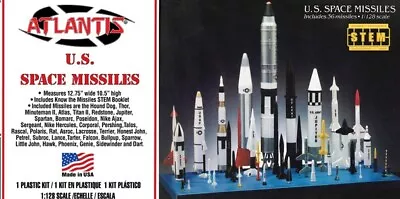 Atlantis AANM6871 U.S. Space Missiles 1/128 Scale Plastic Model With 36 Missiles • $30