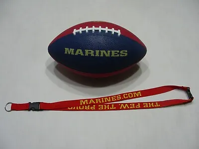 USMC - UNITED STATES MARINE CORPS - Full Size Football And Red Lanyard! • $39.99