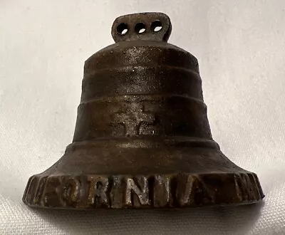 Vintage 1 7/8” Bronze Patina Small  California Missions” Bell Cross 1769-1915 • $32.77