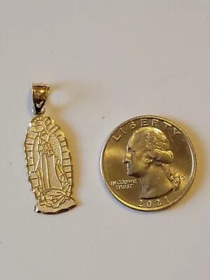 14k Virgen De Guadalupe Yellow Gold Pendant 1.9g  • $130