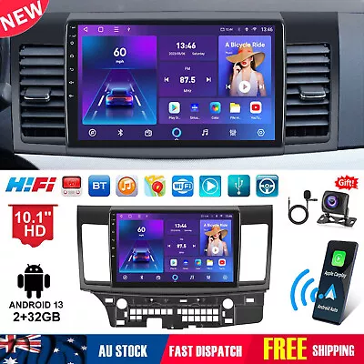 Carplay For 2007-2017 Mitsubishi Lancer 10 Cj Cy Cf Android 13 Car Radio Gps 32g • $177.64