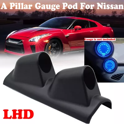 52mm 2” Gauge Pod A Pillar Dual Hole Turbo For Nissan 180SX 240sx GT-R 370Z • $17.24