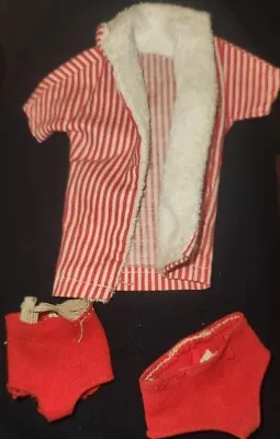 Mattel Ken Doll Orig Swim Shirt Red Stripe TERRY  2-Trunks Generic? VINTAGE 60s • $17.95