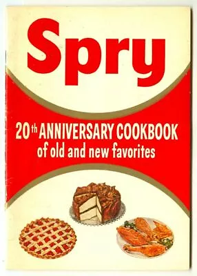 Vintage 1955 SPRY 20th ANNIVERSARY Cookbook! SPRY Advertising Recipe Booklet! • $12.99