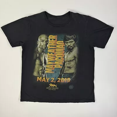 District Mayweather Pacquiao Boxing Fight MGM Mens Medium Short Sleeve T Shirt • $14.90