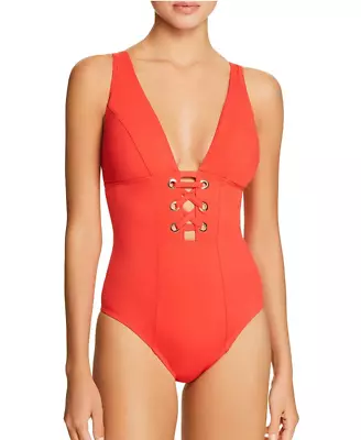 Miraclesuit Amoressa Cassiopeia Swimsuit One 1 Piece Bathingsuit Red NWT New 14 • $125