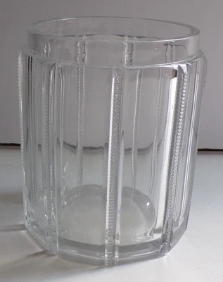 $12.99 • Buy Vintage Clear Glass Zipper Pattern Cannister Tobacco Jar 4.5 