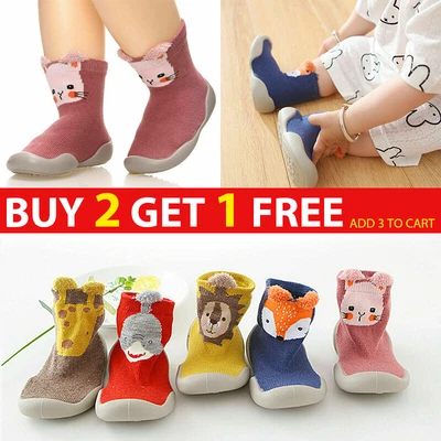 £4.74 • Buy Newborn Kids Baby Girl Boys Toddler Anti-slip Slippers Socks Cotton Shoes Sandal