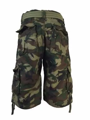 New Men's FOCUS 6 Pocket Cargo Shorts : 30 To 44 With *BELT* • $29.99