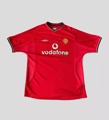 Umbro Manchester United 2000/2001/2002 Home Kit Soccer Jersey Large Man Utd EUC • $60