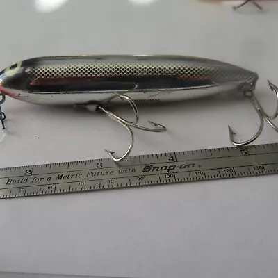 Fishing Lure Heddon  4¼    Original Zara Spook  Black &  Chrome • $6.99